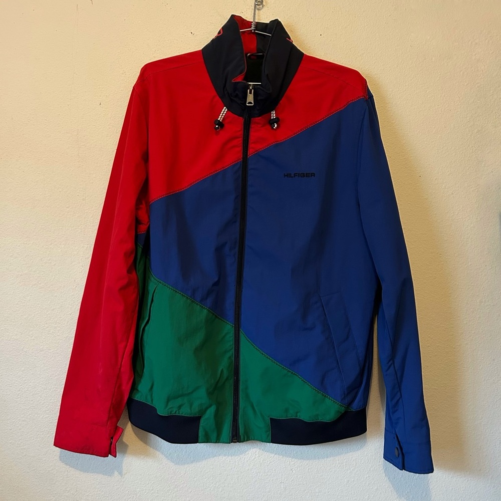 Tommy Hilfiger Men's Colorblock Jacket - Red, Blue, Green